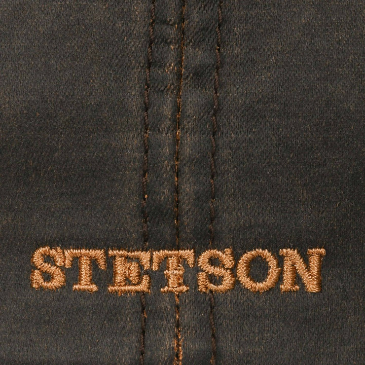 Stetson Hatteras CO/PES Flat Cap Brunt Oilskin Look