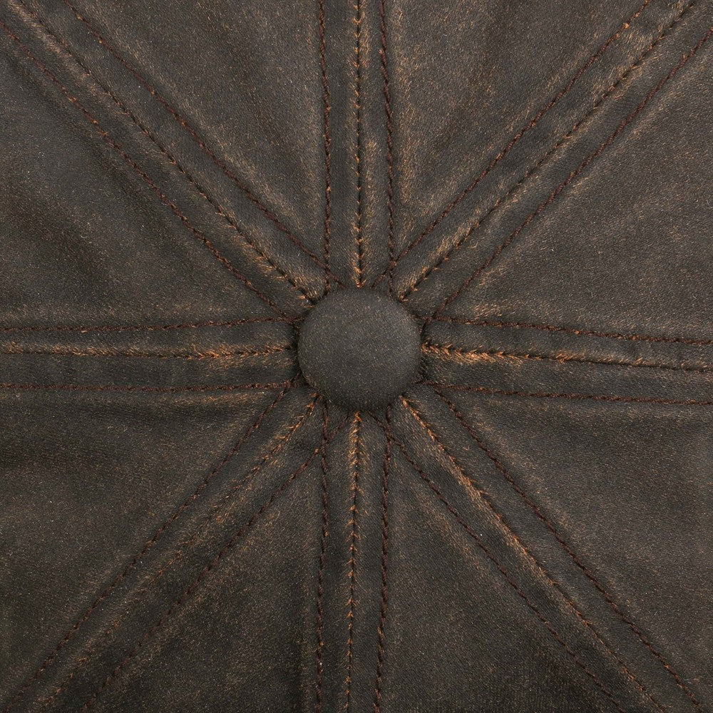 Stetson Hatteras CO/PES Flat Cap Brunt Oilskin Look