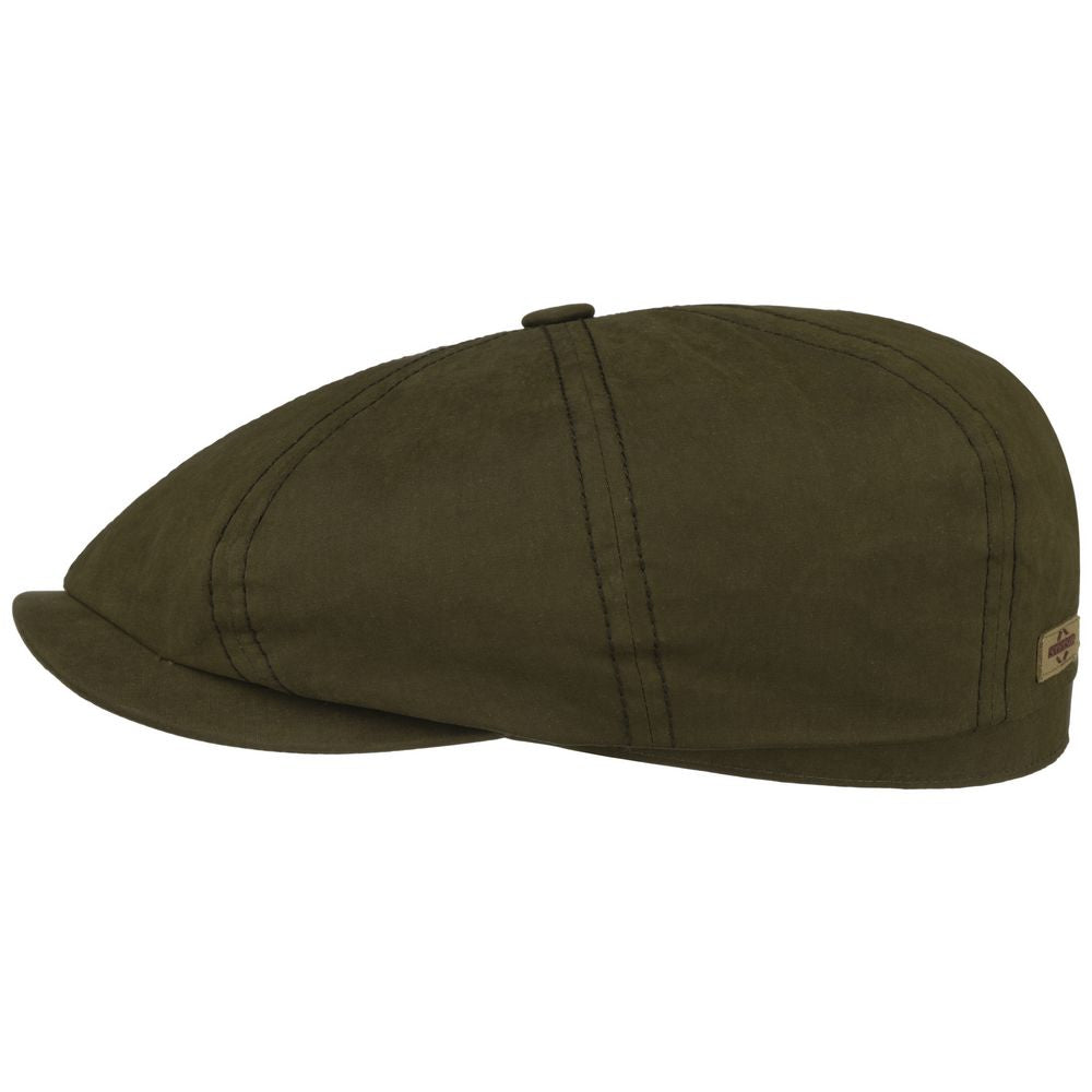 Stetson Hatteras Sixpence Flat Cap Grøn Oilskin WR - Flat Cap fra Stetson hos The Prince Webshop