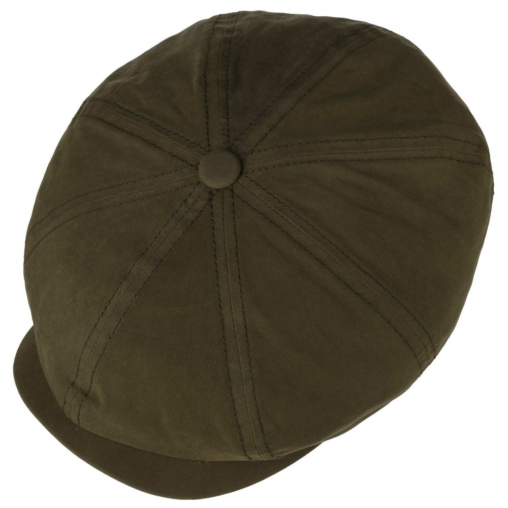 Stetson Hatteras Sixpence Flat Cap Grøn Oilskin WR - Flat Cap fra Stetson hos The Prince Webshop