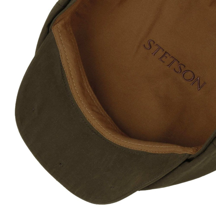 Stetson Hatteras Sixpence Flat Cap Grøn Oilskin WR - Flat Cap fra Stetson hos The Prince Webshop