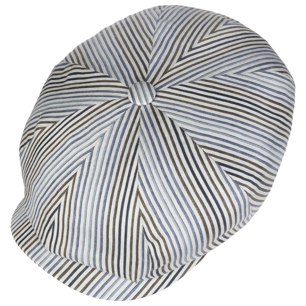 Stetson Hatteras Linen Stripe Sommer Cap - Flat Cap fra Stetson hos The Prince Webshop