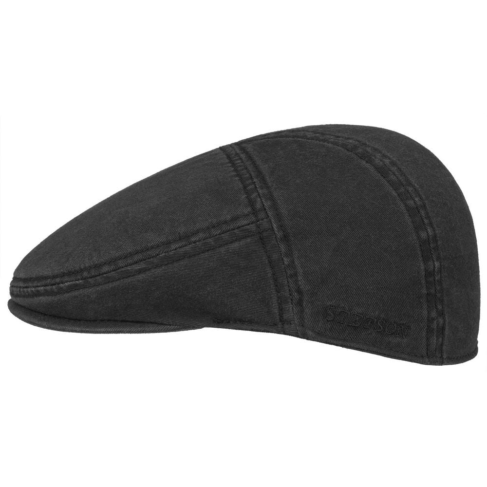 Stetson Ivy Cap Cotton - Sort Bomulds Sixpence - Flat Cap fra Stetson hos The Prince Webshop