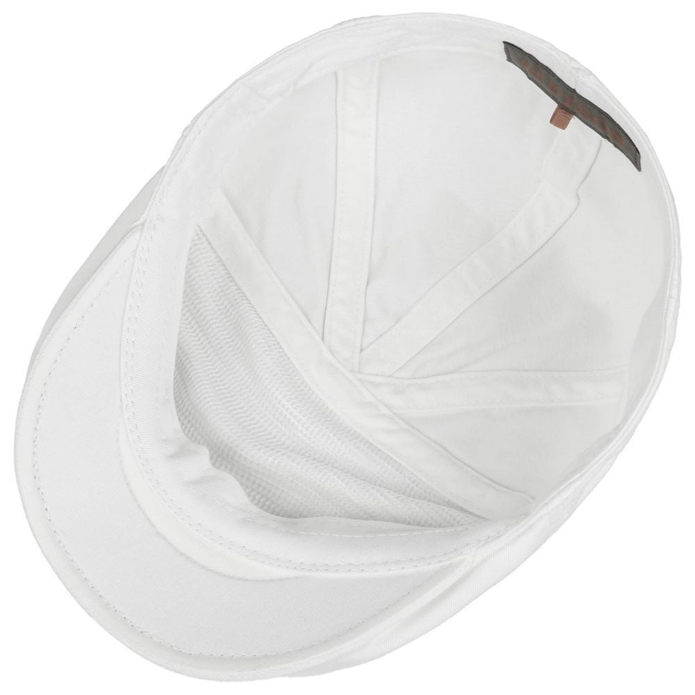 Stetson Ivy Cap Cotton - Hvid Bomulds Sixpence - Flat Cap fra Stetson hos The Prince Webshop