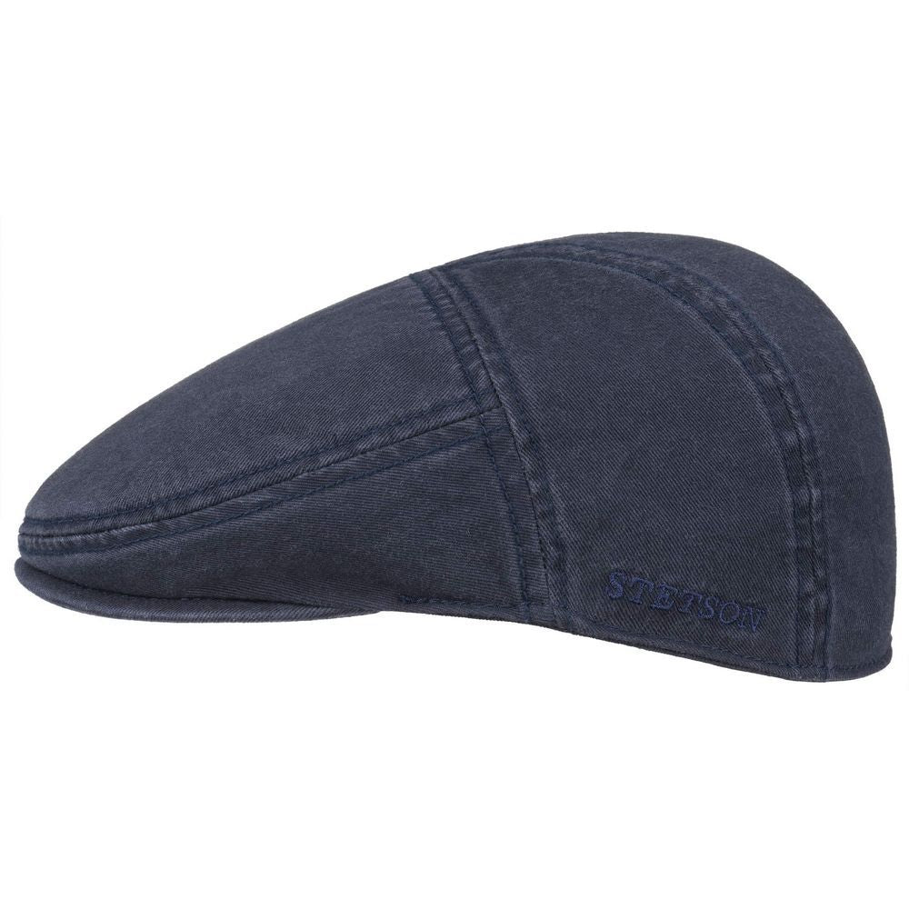 Stetson Ivy Cap Cotton - Blå Bomulds Sixpence - Flat Cap fra Stetson hos The Prince Webshop