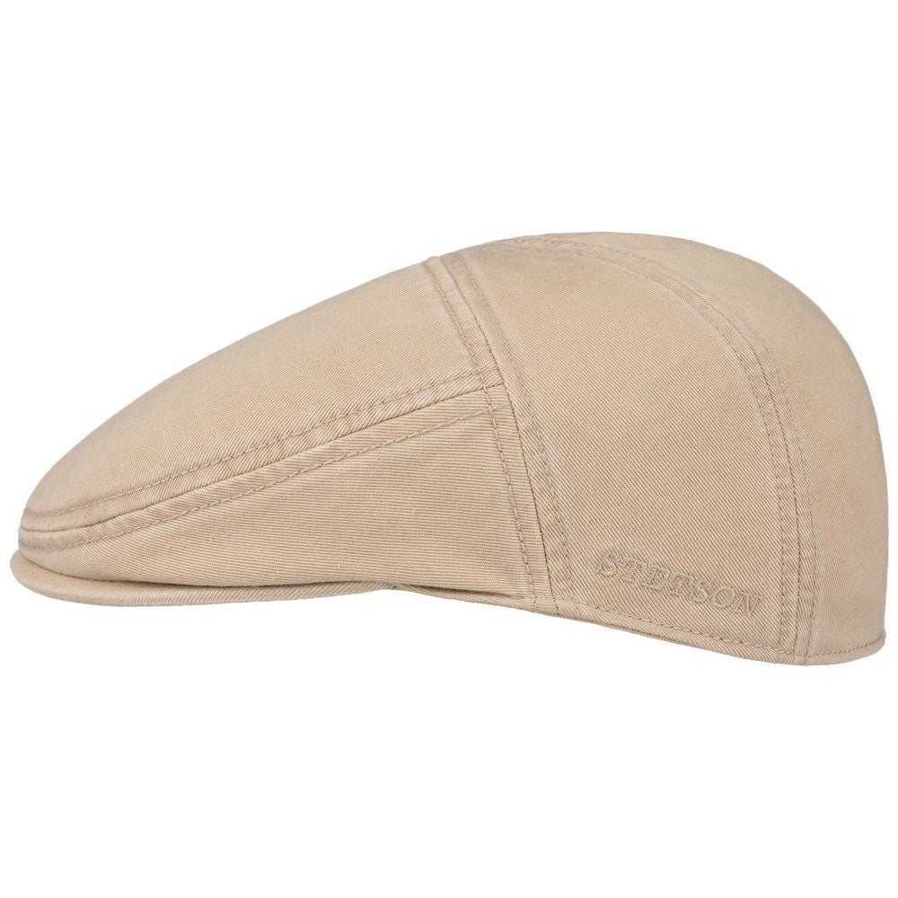Stetson Ivy Cap Cotton - Beige Bomulds Sixpence - Flat Cap fra Stetson hos The Prince Webshop