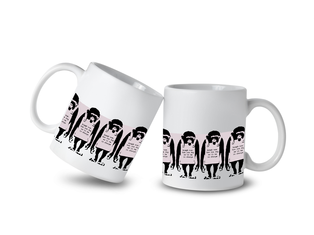 Banksy Ceramic Mug 325ml - Laugh Now - Krus fra URBAN.ITY hos The Prince Webshop