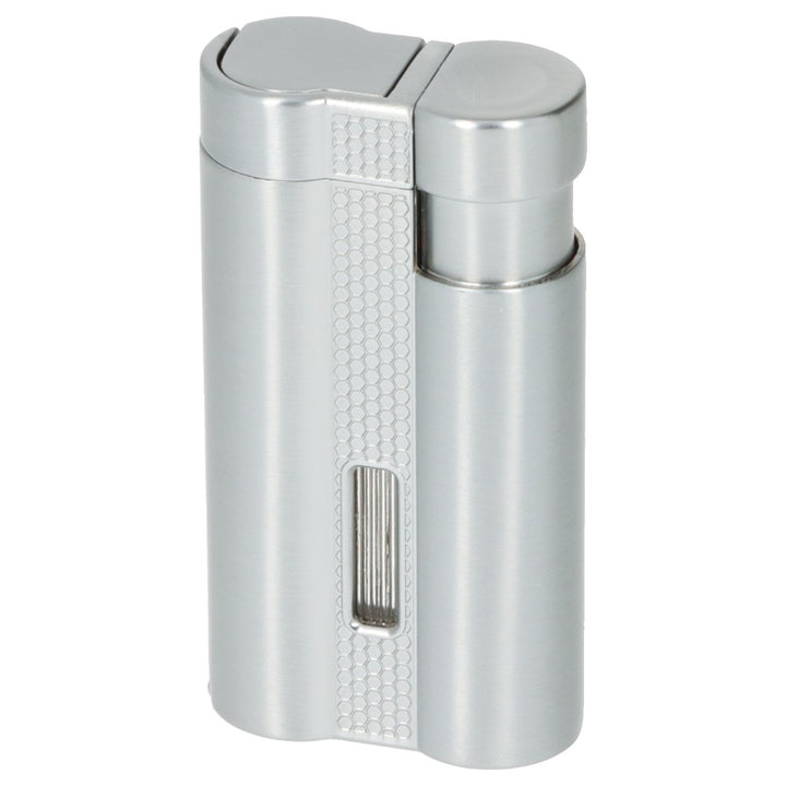Winjet Carlton 3XJet Cigar Lighter Sølv med Borer - Lighter fra Winjet hos The Prince Webshop