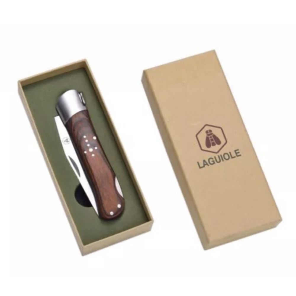 Laguiole CALMONT Folde Jagtkniv Dark Wood - Lommekniv fra Laguiole hos The Prince Webshop