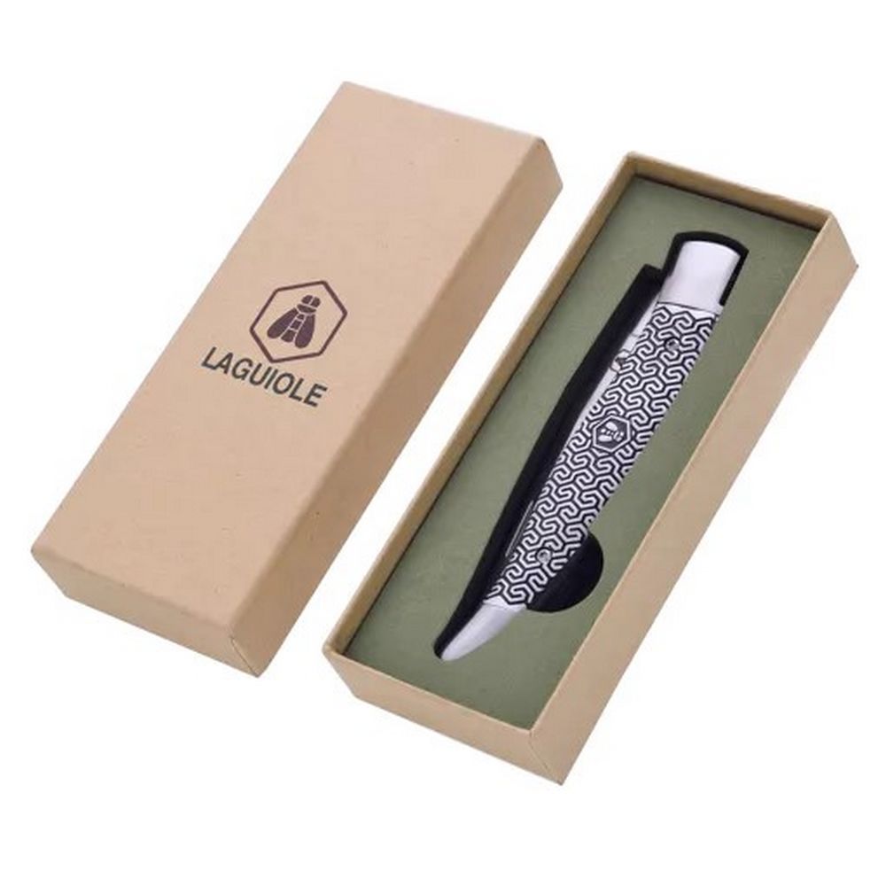 Laguiole Dekoreret Metal Foldekniv - Gave Ide fra Laguiole hos The Prince Webshop