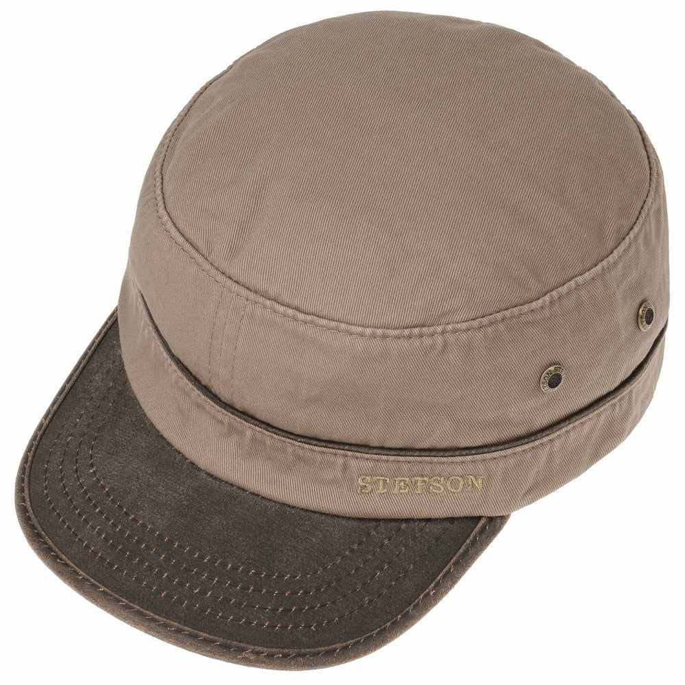 Stetson Two Color Army Cap Cotton Sand - Army Cap fra Stetson hos The Prince Webshop