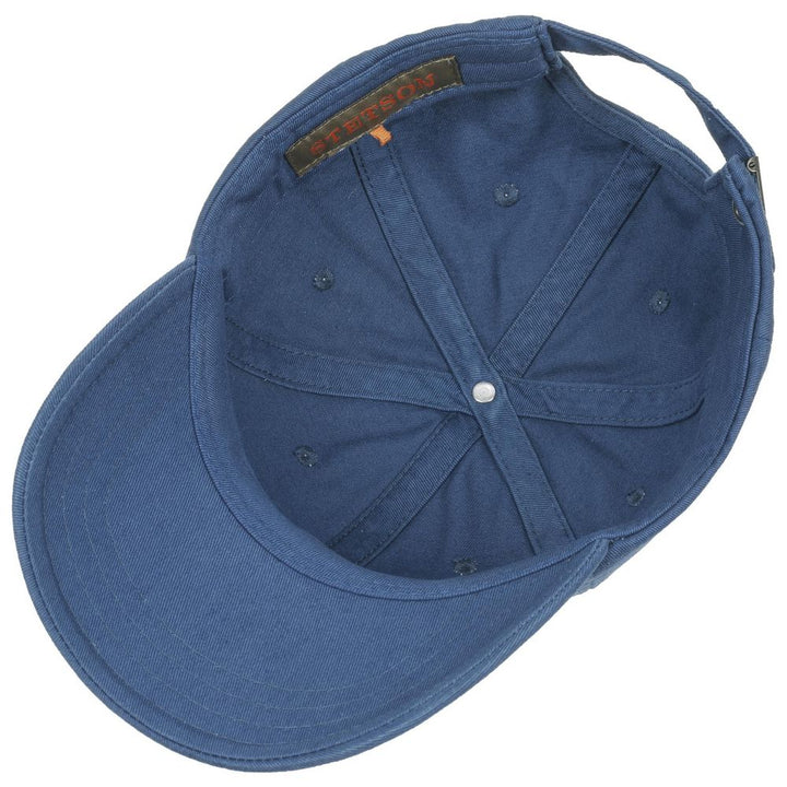 Stetson Baseball Cap Cotton - Ensfarvet Blå - Baseball Cap fra Stetson hos The Prince Webshop