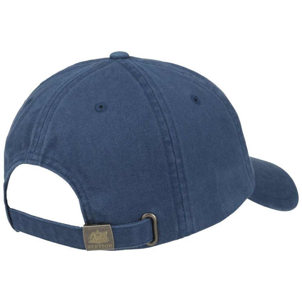 Stetson Baseball Cap Cotton - Ensfarvet Blå - Baseball Cap fra Stetson hos The Prince Webshop