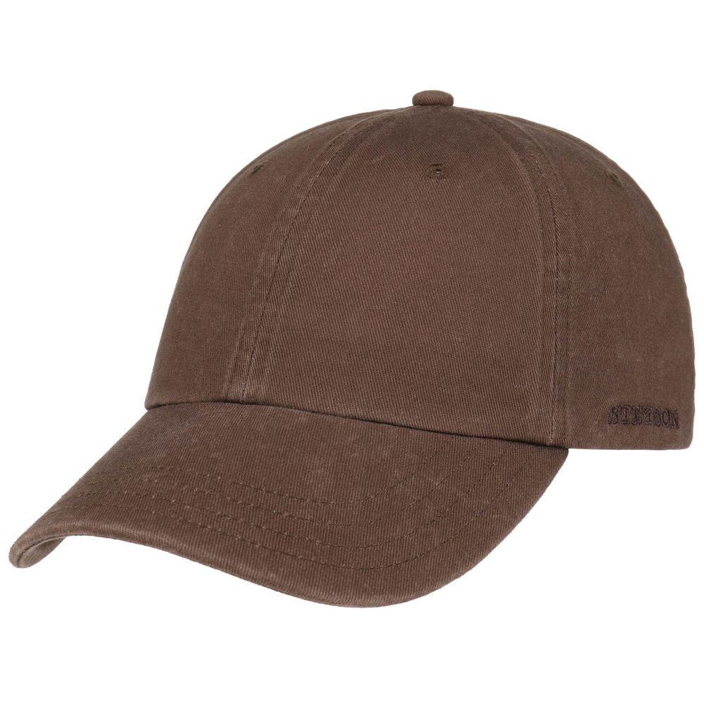 Stetson Baseball Cap Cotton - Ensfarvet Brun - Baseball Cap fra Stetson hos The Prince Webshop