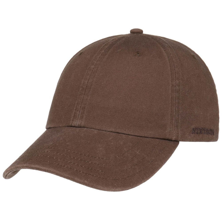 Stetson Baseball Cap Cotton - Ensfarvet Brun - Baseball Cap fra Stetson hos The Prince Webshop
