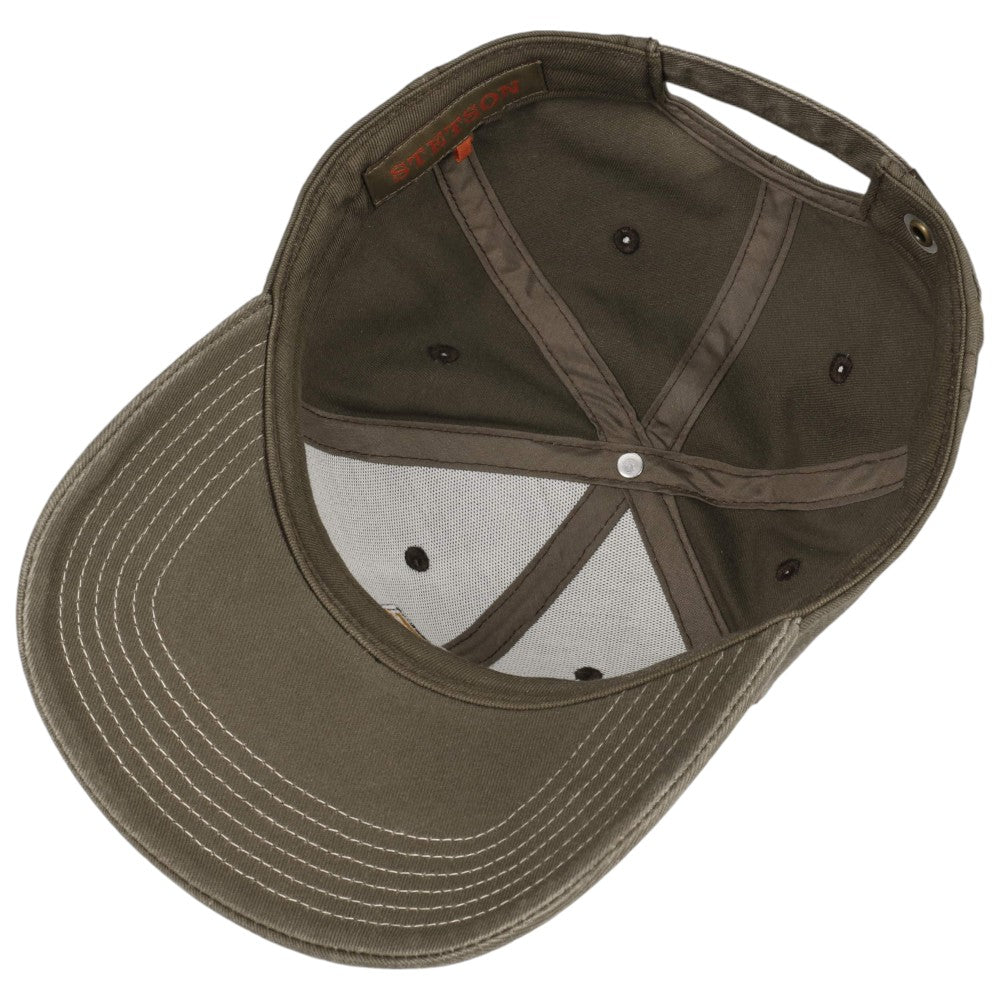 Stetson Baseball Cap Chino Twill Olive - Baseball Cap fra Stetson hos The Prince Webshop