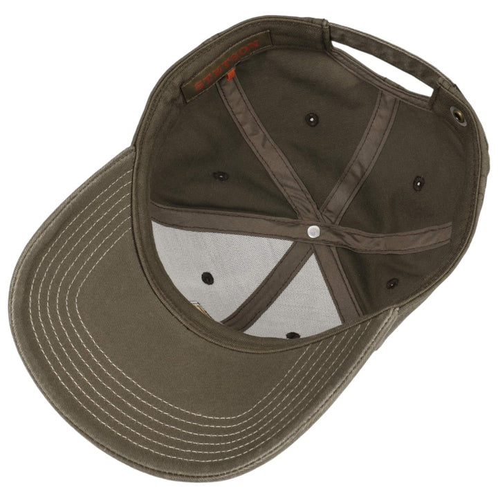 Stetson Baseball Cap Chino Twill Olive - Baseball Cap fra Stetson hos The Prince Webshop