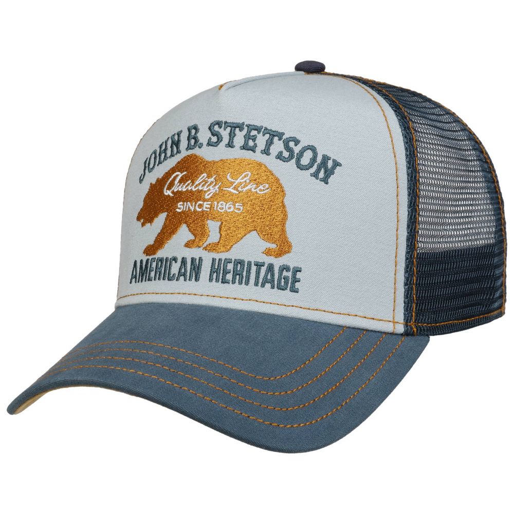 Stetson Vintage Bear American Heritage Trucker Cap - Blue - Baseball Cap fra Stetson hos The Prince Webshop