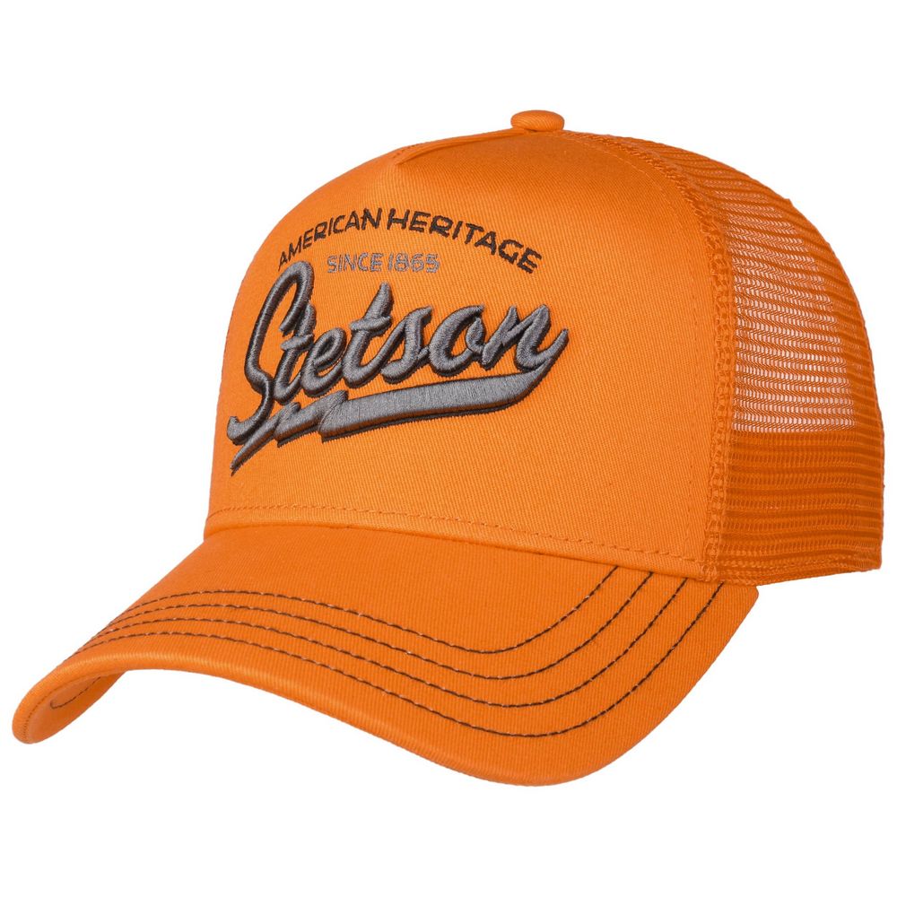 Stetson Trucker Cap American Heritage Classic Orange - Baseball Cap fra Stetson hos The Prince Webshop