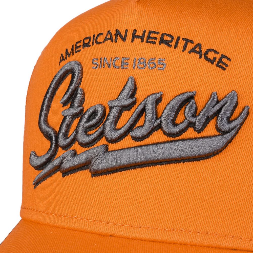 Stetson Trucker Cap American Heritage Classic Orange - Baseball Cap fra Stetson hos The Prince Webshop