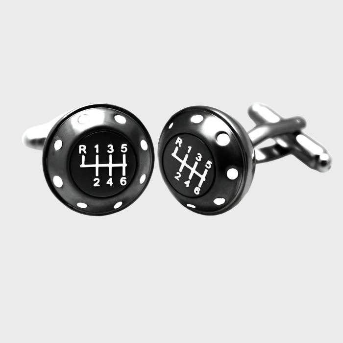 Gunmetal Gear Knop Manchetknapper