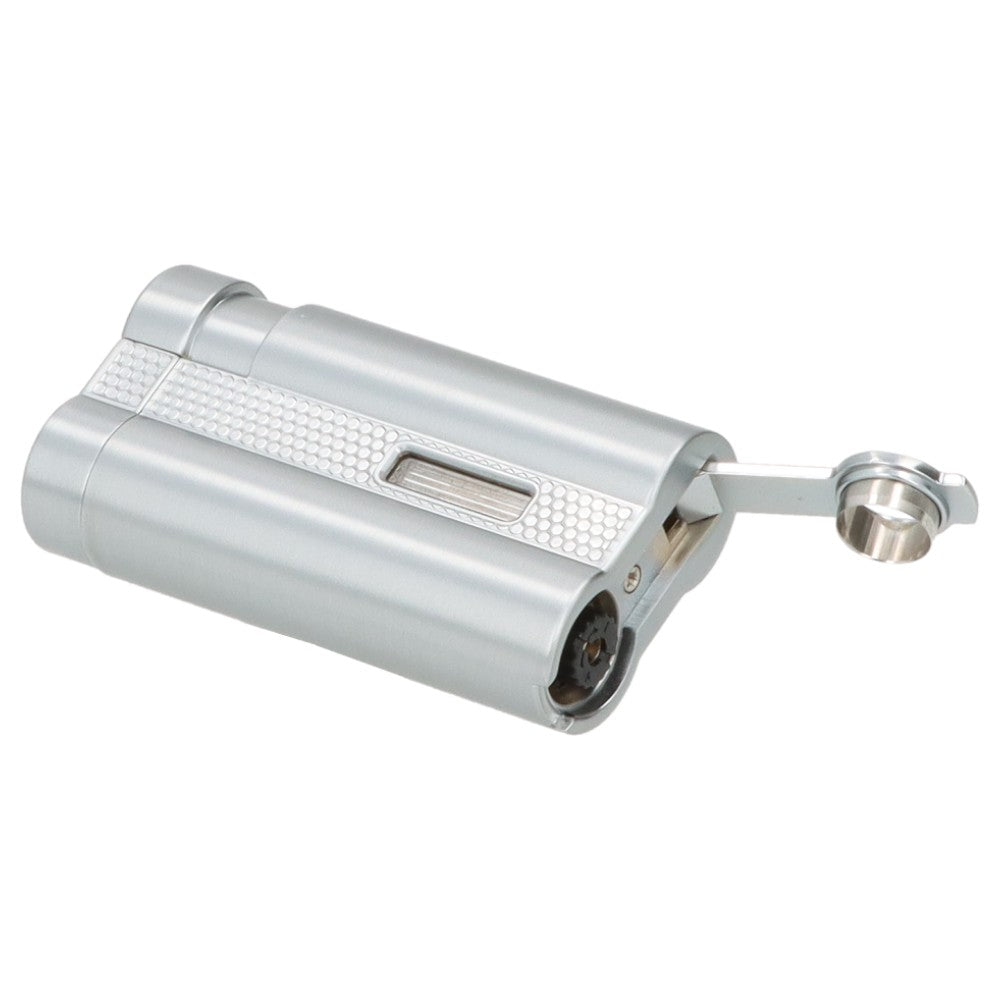 Winjet Carlton 3XJet Cigar Lighter Sølv med Borer - Lighter fra Winjet hos The Prince Webshop