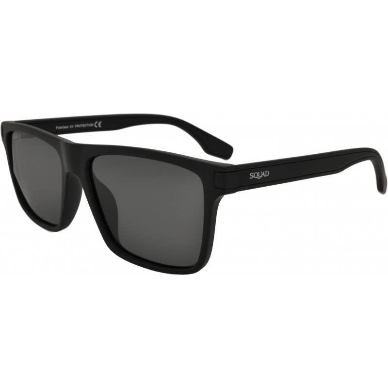 Squad Classic Square UV400 Polarized Sunglasses - Black - Solbriller fra Squad Eyewear hos The Prince Webshop
