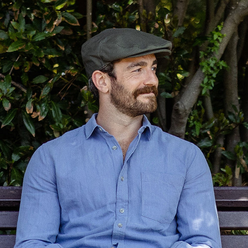 Jaxon & James Cotton Flat Cap - Olive - Flat Cap fra Jaxon & James hos The Prince Webshop