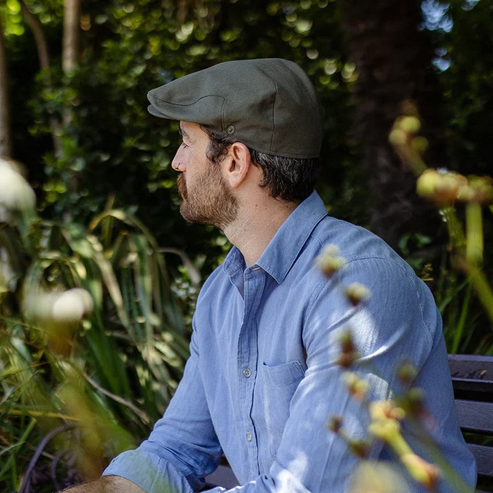 Jaxon & James Cotton Flat Cap - Olive - Flat Cap fra Jaxon & James hos The Prince Webshop