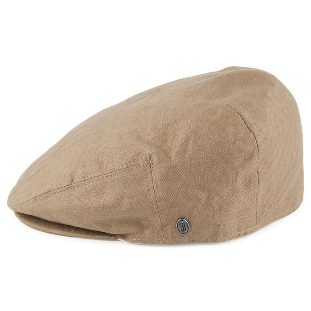 Jaxon & James Linen Flat Cap - Camel - Flat Cap fra Jaxon & James hos The Prince Webshop