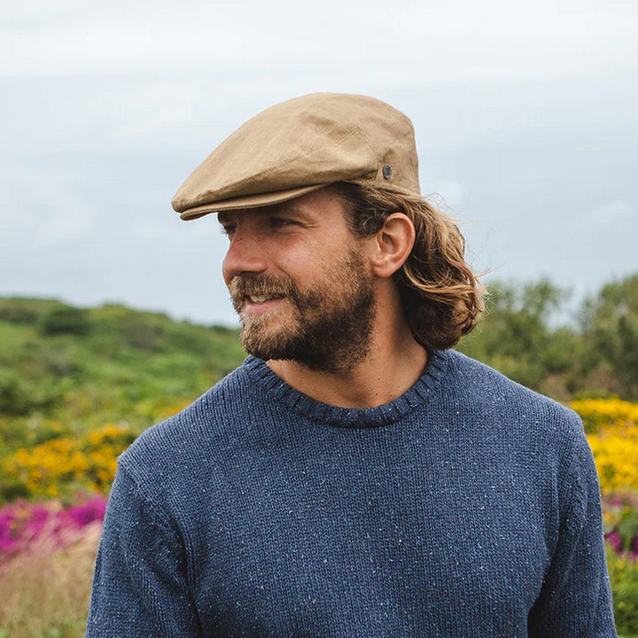 Jaxon & James Linen Flat Cap - Camel - Flat Cap fra Jaxon & James hos The Prince Webshop