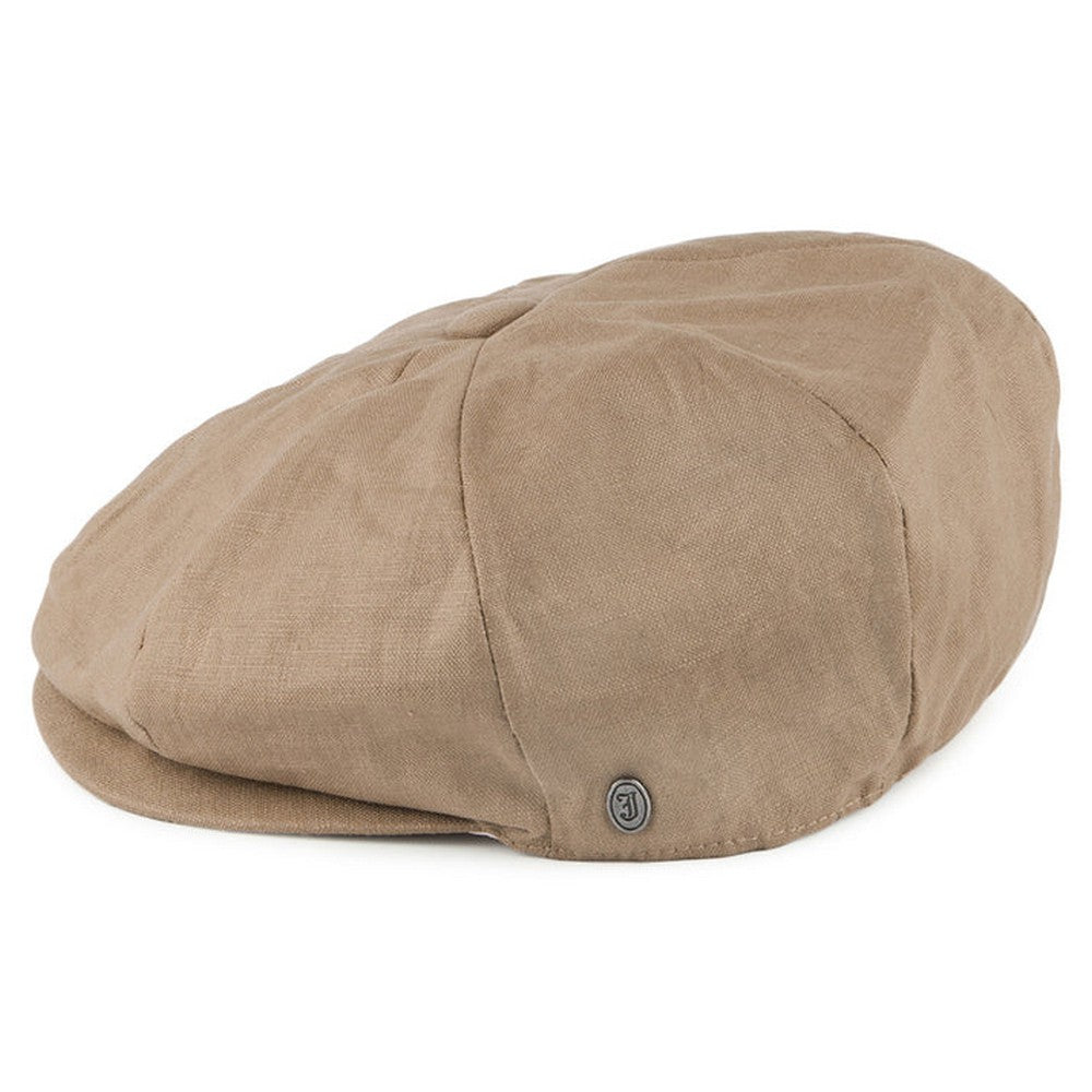 Jaxon & James Linen Newsboy Cap - Camel - Flat Cap fra Jaxon & James hos The Prince Webshop