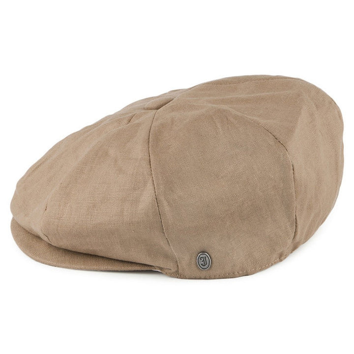 Jaxon & James Linen Newsboy Cap - Camel - Flat Cap fra Jaxon & James hos The Prince Webshop