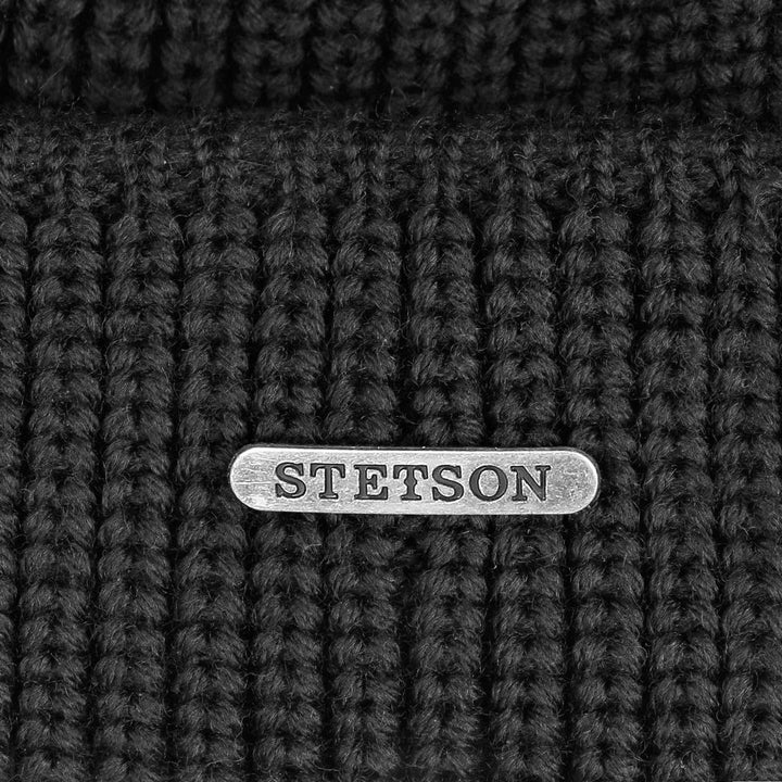 Stetson Docker Style Beanie Hue Sort Merino Uld - Hue fra Stetson hos The Prince Webshop