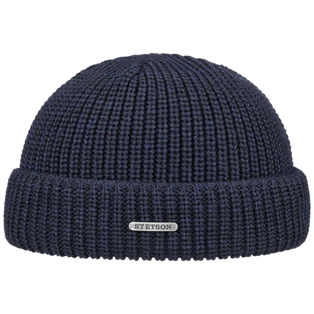 Stetson Docker Style Beanie Hue Navy Merino Uld - Hue fra Stetson hos The Prince Webshop