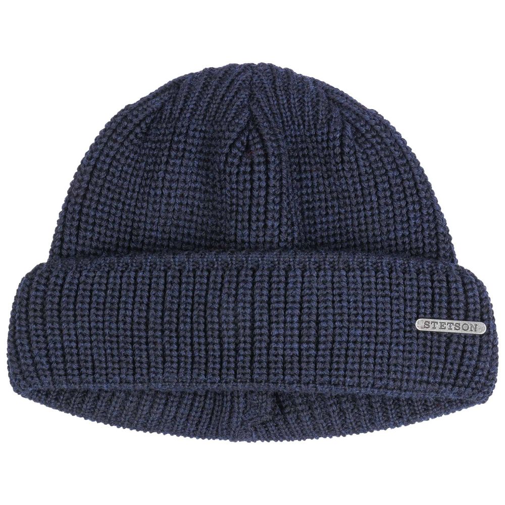 Stetson Docker Style Beanie Hue Navy Merino Uld - Hue fra Stetson hos The Prince Webshop