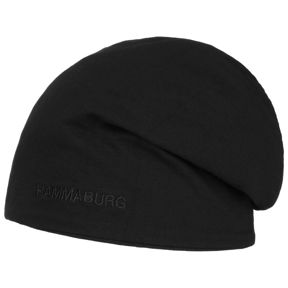 HAMMABURG Long Beanie Reversible Jersey Sort/Stribet - Hue fra Hammaburg hos The Prince Webshop