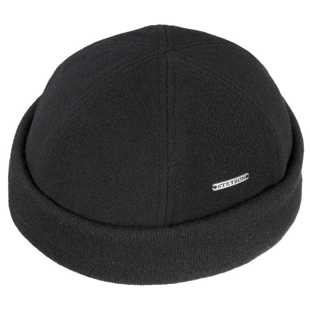 Stetson Docker Wool Cashmere - Sort - Docker Cap fra Stetson hos The Prince Webshop
