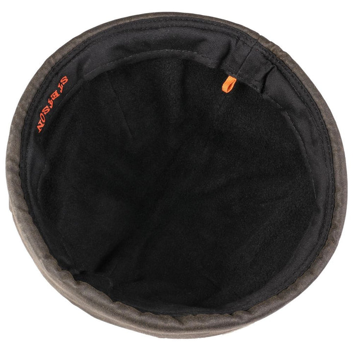 Stetson Docker Cap CO/PES Brunt Oilskin Look - Docker Cap fra Stetson hos The Prince Webshop