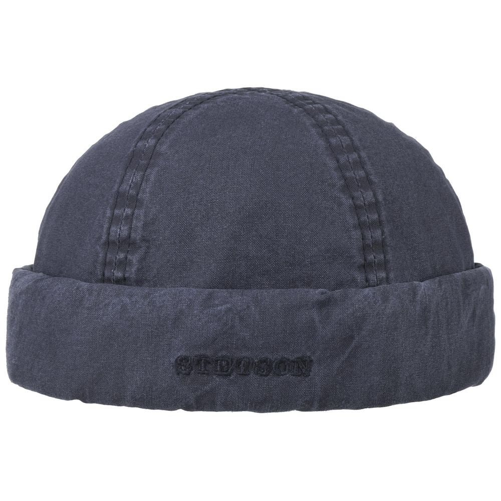 Stetson Delave Organic Cotton Docker Hue - Navy - Docker Cap fra Stetson hos The Prince Webshop