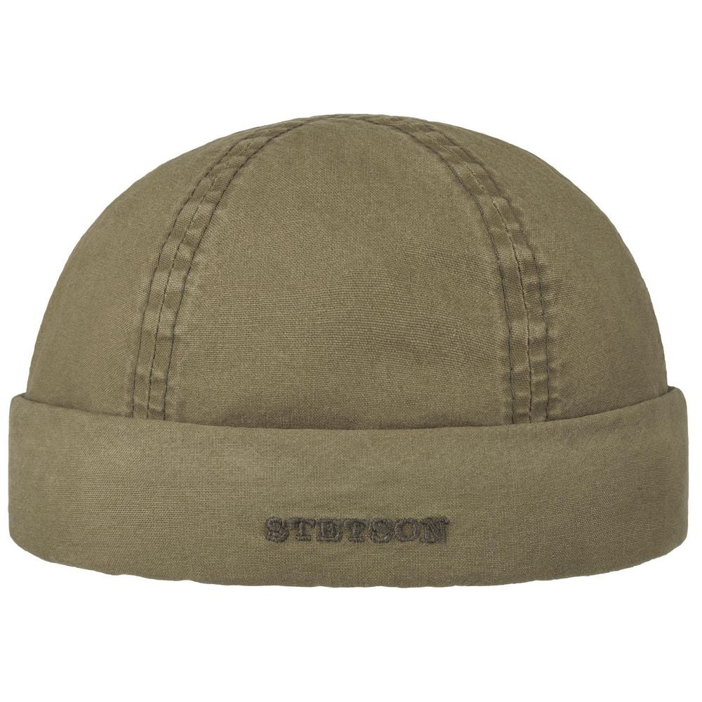 Stetson Superlight Organic Cotton Docker Hue - Khaki - Docker Cap fra Stetson hos The Prince Webshop