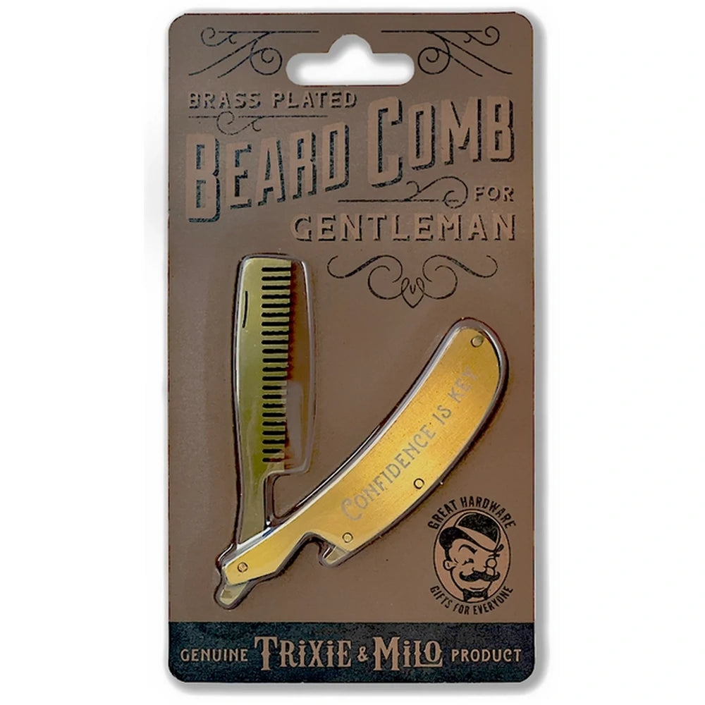 Trixie & Milo - Folding Beard & Mustache Comb - Kam fra Trixie & Milo hos The Prince Webshop