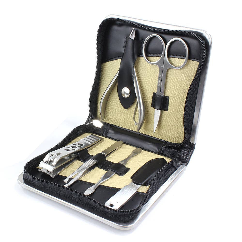 Sort Saffiano stort manicure sæt -  fra Sophos hos The Prince Webshop