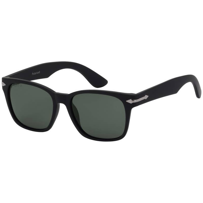 Squad Square UV400 Polarized Sunglasses for Men - Black - Solbriller fra Squad Eyewear hos The Prince Webshop
