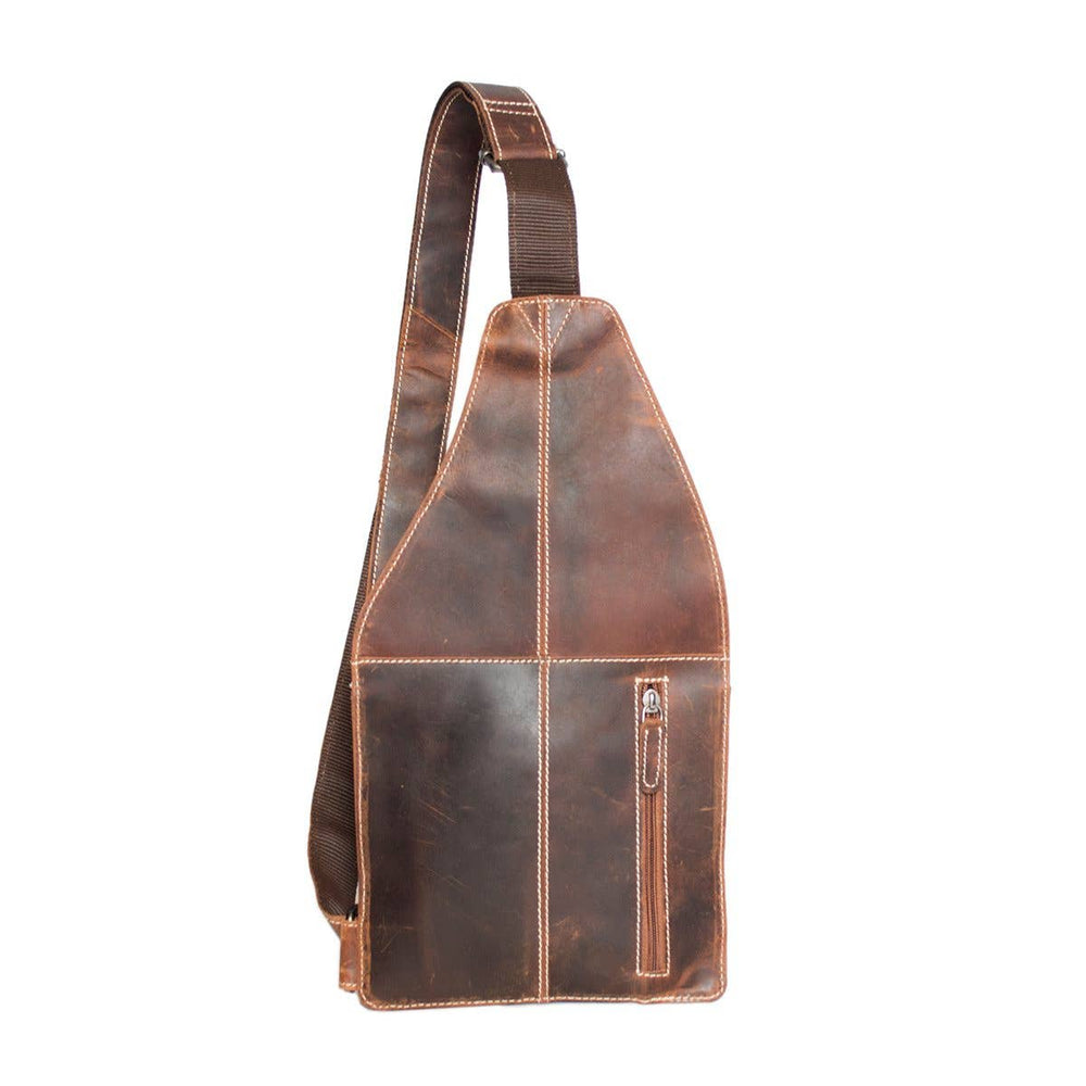 Arrigo Crossbody Shoulder Bag Buffalo Leather - Cognac - Taske fra Arrigo hos The Prince Webshop