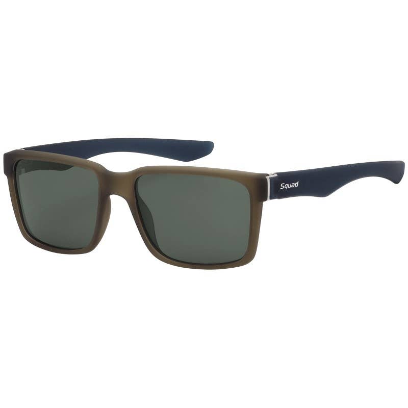 Squad Rectangular Shape UV400 Polarized Sunglasses - Black