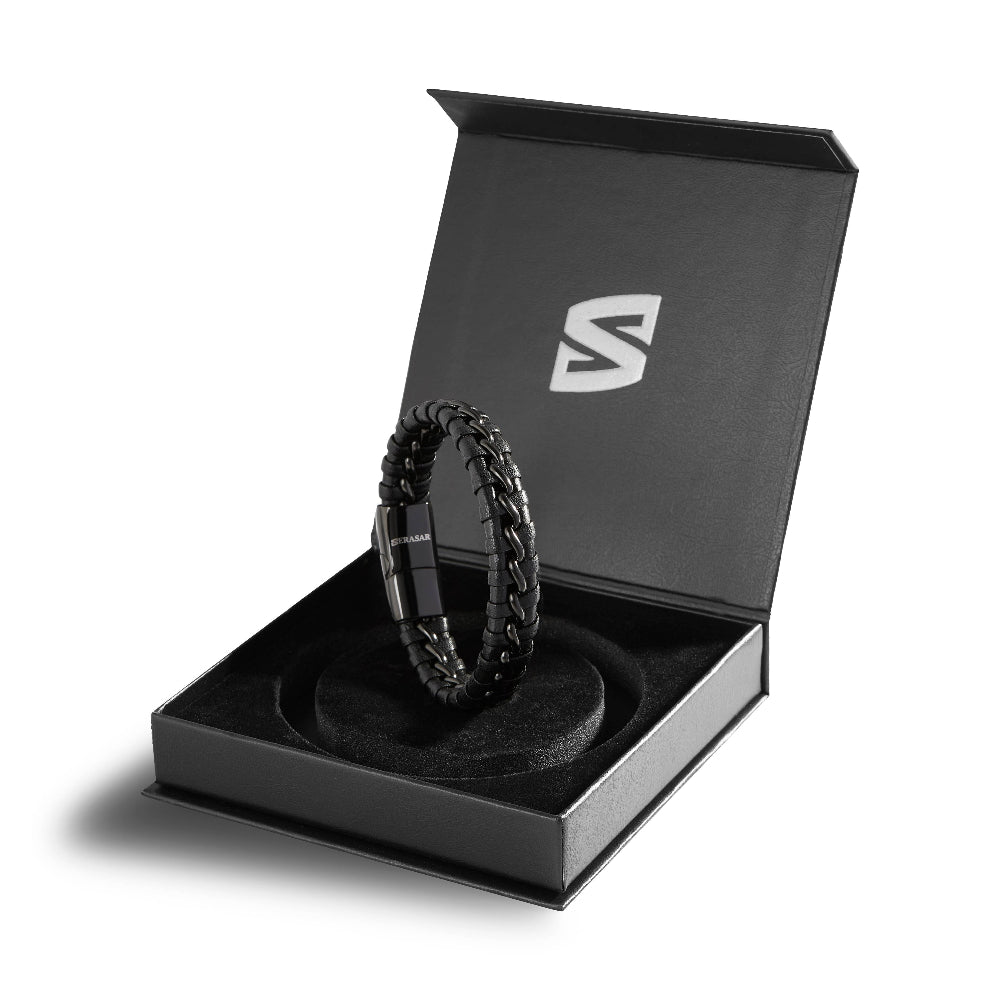 Læder Armbånd “Joy” - Sort Okselæder - Armbånd fra SERASAR hos The Prince Webshop