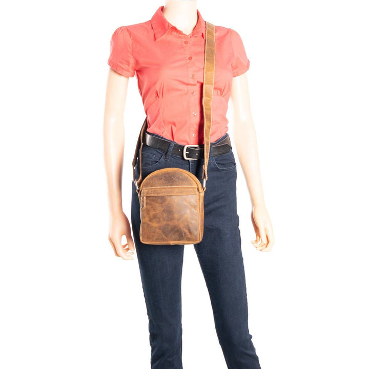 Arrigo Shoulder & Crossbody Bag - Buffalo Leather - Cognac - Taske fra Arrigo hos The Prince Webshop