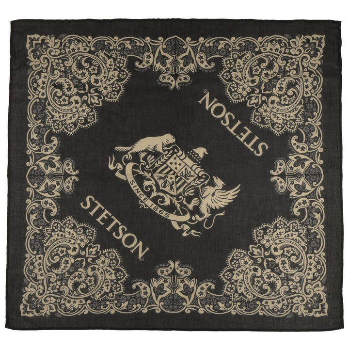 STETSON bandana - 100% Bomuld - Black - Bandana fra Stetson hos The Prince Webshop