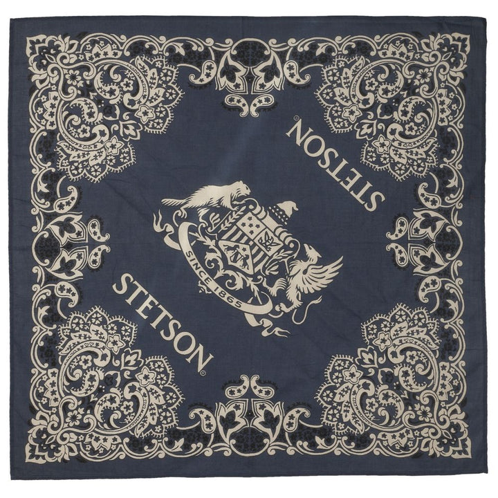 STETSON bandana - 100% Bomuld - Navy - Bandana fra Stetson hos The Prince Webshop